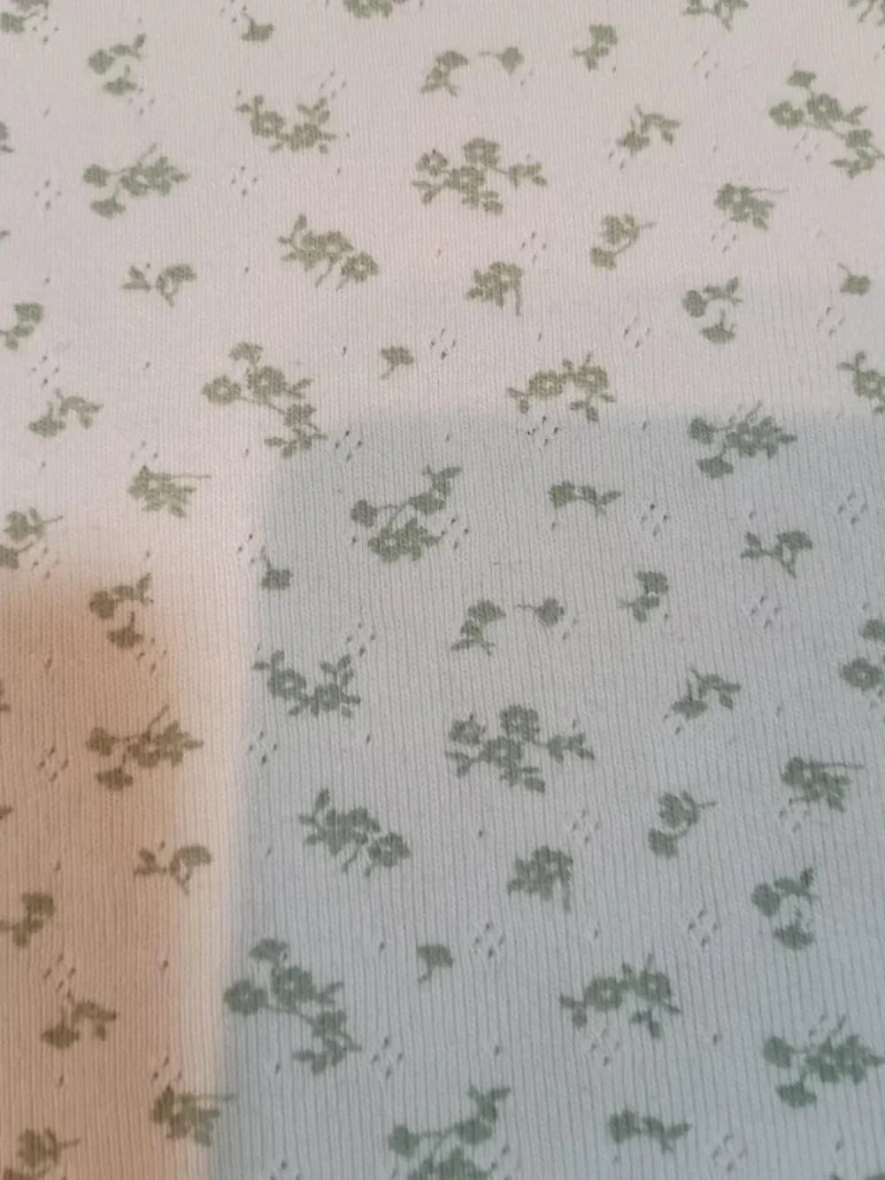 Brandy Melville/Baby Tee/Womens OS/Sage Green Ditsy Floral Crop Cottagecore Y2K
